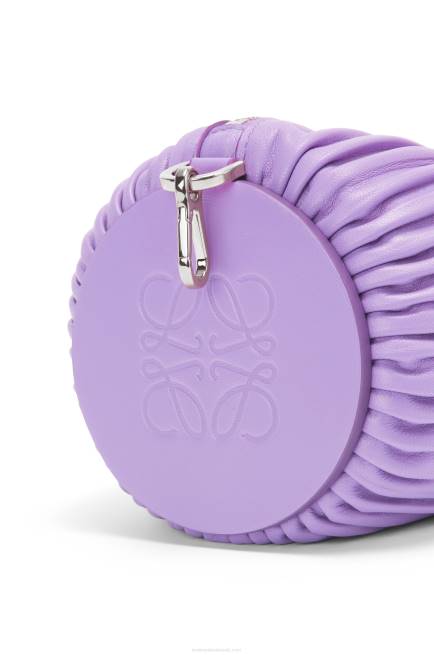 Light Mauve Bracelet Pouch in pleated nappa Loewe 84PR376 Women