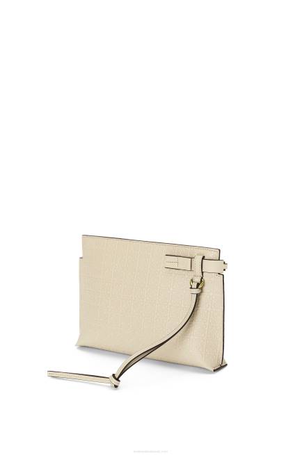 Light Oat Mini Repeat T Pouch in embossed silk calfskin Loewe 84PR611 Women