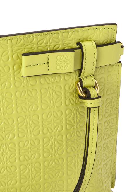 Lime Yellow Mini Repeat T Pouch in embossed silk calfskin Loewe 84PR556 Women