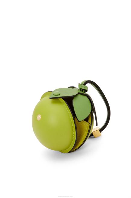 Meadow Green Lime pouch in classic calfskin Loewe 84PR585 Women
