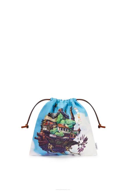 Multicolor Moving Castle drawstring pouch in canvas Loewe 84PR631 Women