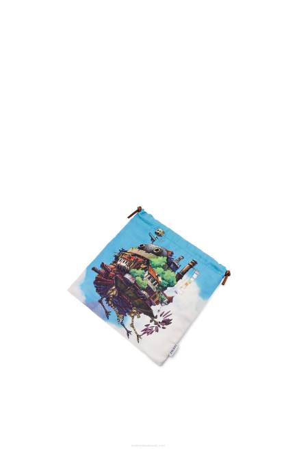 Multicolor Moving Castle drawstring pouch in canvas Loewe 84PR631 Women