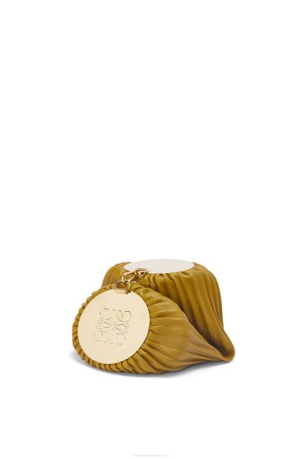 Ochre Bracelet pouch in nappa calfskin and brass Loewe 84PR624 Women