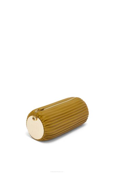 Ochre Bracelet pouch in nappa calfskin and brass Loewe 84PR624 Women