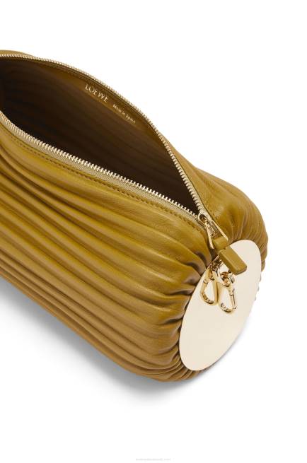 Ochre Bracelet pouch in nappa calfskin and brass Loewe 84PR624 Women