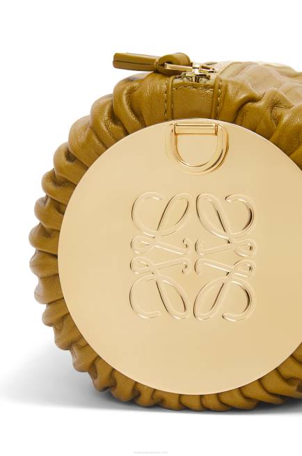 Ochre Bracelet pouch in nappa calfskin and brass Loewe 84PR624 Women