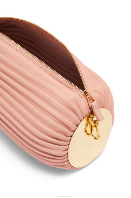 Pale Pink Bracelet pouch in nappa calfskin and brass Loewe 84PR618 Women