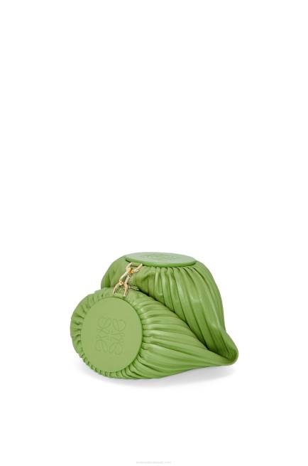 Spring Green Bracelet Pouch in pleated nappa Loewe 84PR399 Women