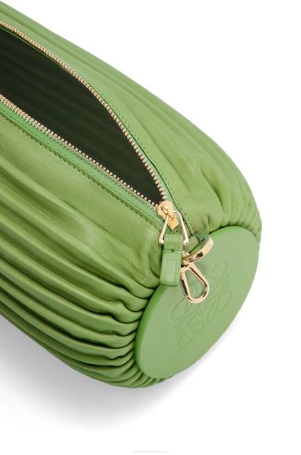 Spring Green Bracelet Pouch in pleated nappa Loewe 84PR399 Women