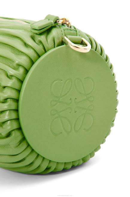 Spring Green Bracelet Pouch in pleated nappa Loewe 84PR399 Women