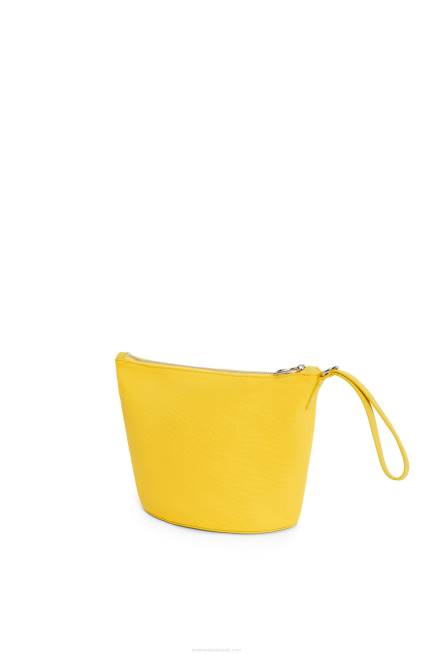 Yellow Cosmetic pouch in canvas and calfskin Loewe 84PR593 Women