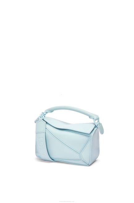Aquamarine Mini Puzzle bag in satin calfskin Loewe 84PR264 Women