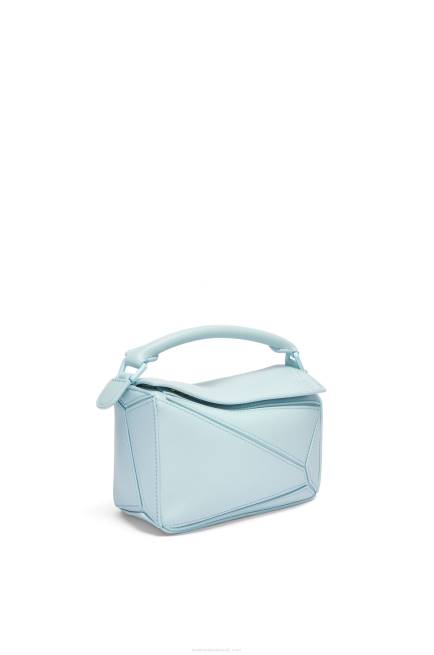 Aquamarine Mini Puzzle bag in satin calfskin Loewe 84PR264 Women