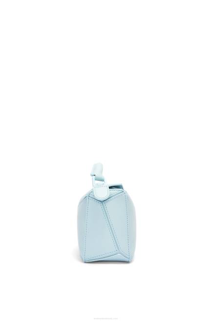 Aquamarine Mini Puzzle bag in satin calfskin Loewe 84PR264 Women