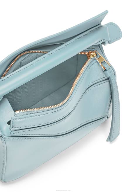 Aquamarine Mini Puzzle bag in satin calfskin Loewe 84PR264 Women