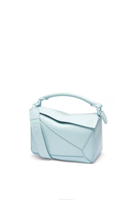 Aquamarine Small Puzzle bag in satin calfskin Loewe 84PR459 Women