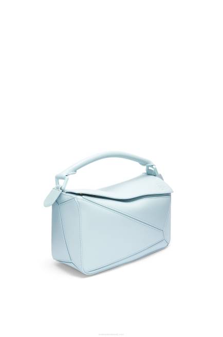 Aquamarine Small Puzzle bag in satin calfskin Loewe 84PR459 Women