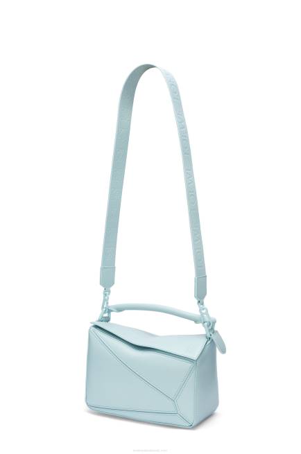 Aquamarine Small Puzzle bag in satin calfskin Loewe 84PR459 Women