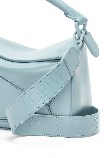 Aquamarine Small Puzzle bag in satin calfskin Loewe 84PR459 Women