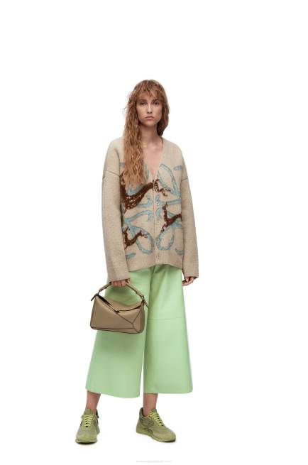 Artichoke Green Small Puzzle bag in soft grained calfskin Loewe 84PR535 Women