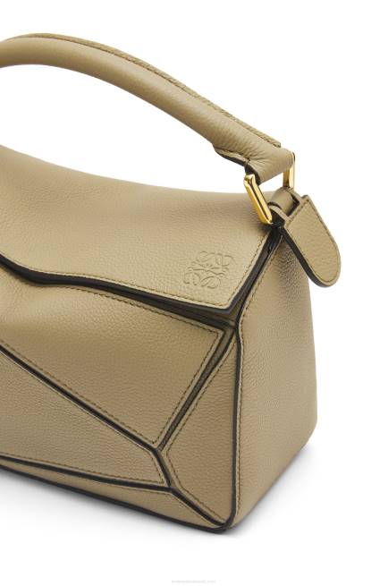 Artichoke Green Small Puzzle bag in soft grained calfskin Loewe 84PR535 Women