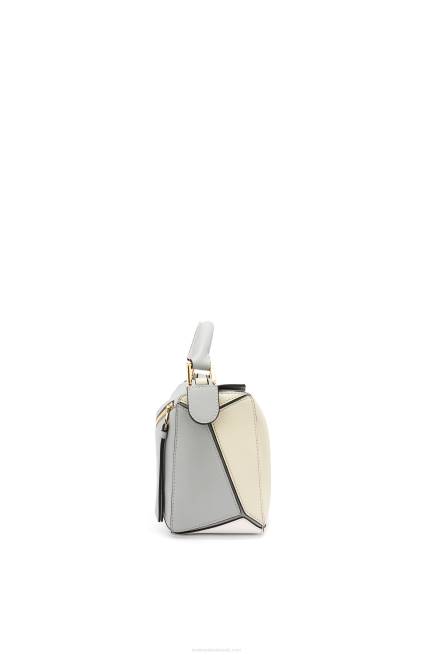 Ash Grey/Marble Green Small Puzzle bag in classic calfskin Loewe 84PR516 Women