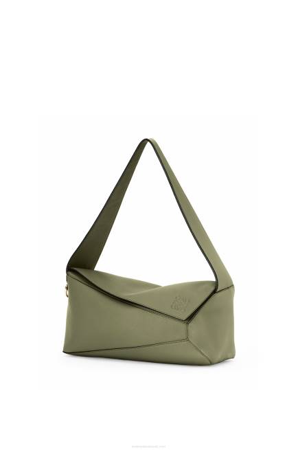 Avocado Green Puzzle Hobo bag in nappa calfskin Loewe 84PR471 Women