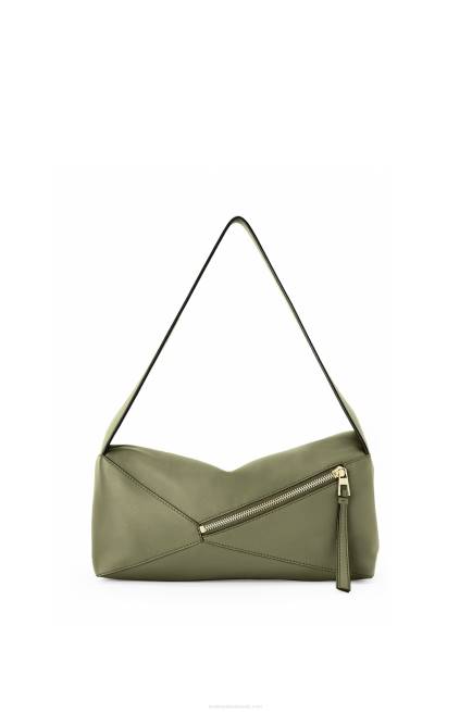 Avocado Green Puzzle Hobo bag in nappa calfskin Loewe 84PR471 Women