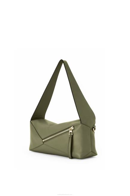Avocado Green Puzzle Hobo bag in nappa calfskin Loewe 84PR471 Women