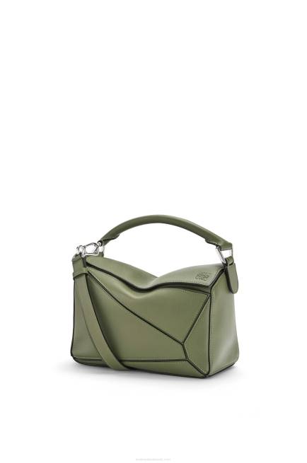 Avocado Green Small Puzzle bag in classic calfskin Loewe 84PR545 Women