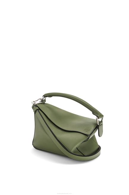 Avocado Green Small Puzzle bag in classic calfskin Loewe 84PR545 Women