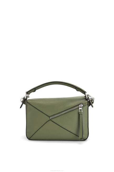Avocado Green Small Puzzle bag in classic calfskin Loewe 84PR545 Women