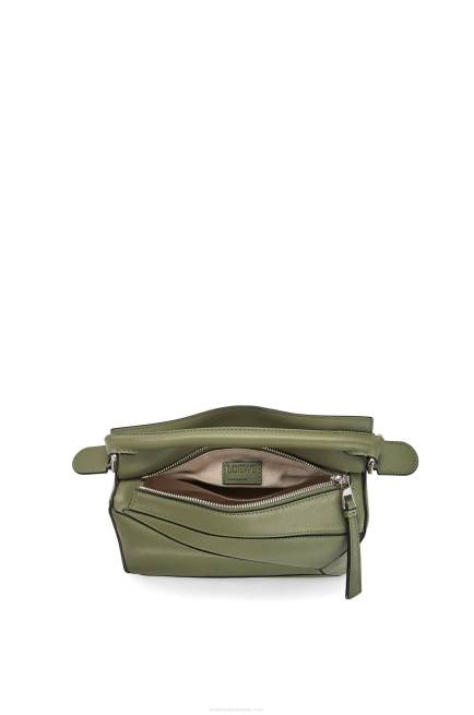 Avocado Green Small Puzzle bag in classic calfskin Loewe 84PR545 Women