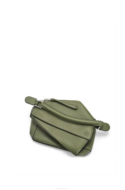 Avocado Green Small Puzzle bag in classic calfskin Loewe 84PR545 Women