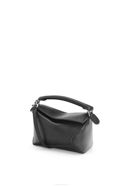 Black Mini Puzzle Edge bag in satin calfskin Loewe 84PR219 Women