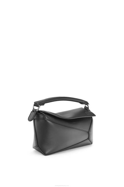 Black Mini Puzzle Edge bag in satin calfskin Loewe 84PR219 Women