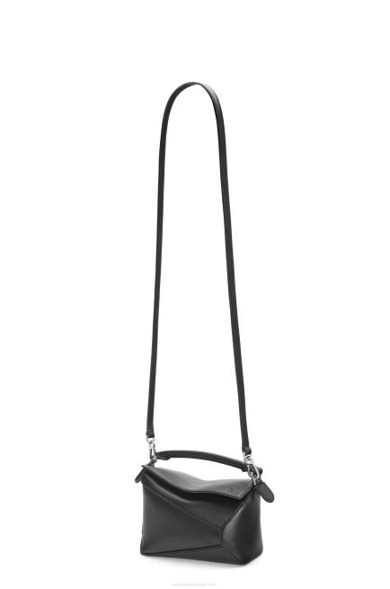 Black Mini Puzzle Edge bag in satin calfskin Loewe 84PR219 Women