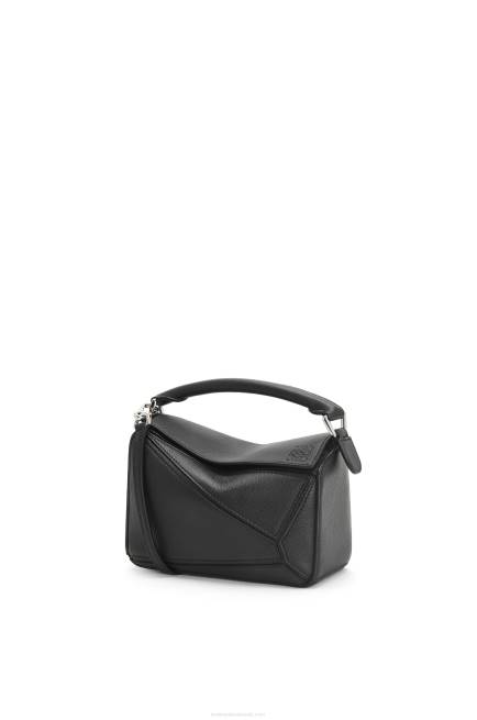 Black Mini Puzzle bag in classic calfskin Loewe 84PR200 Women