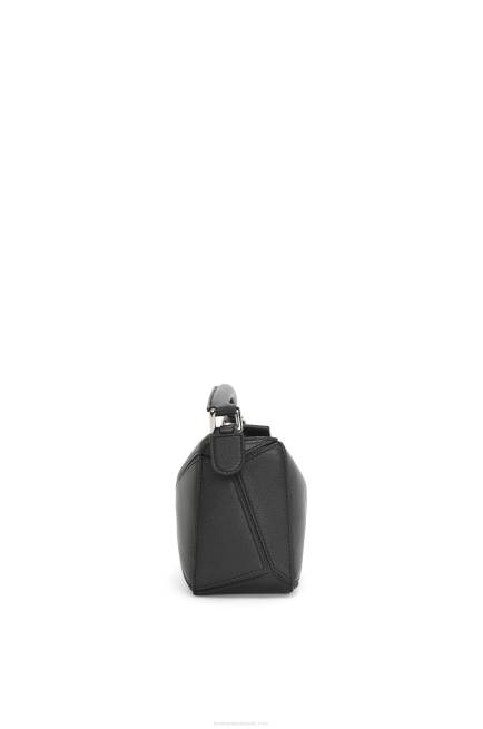 Black Mini Puzzle bag in classic calfskin Loewe 84PR200 Women