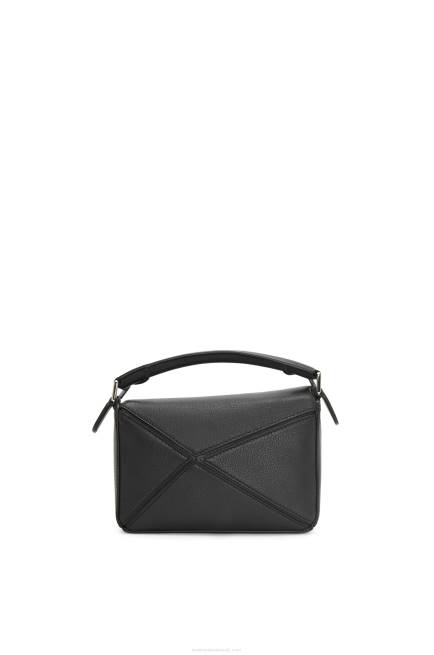 Black Mini Puzzle bag in classic calfskin Loewe 84PR200 Women