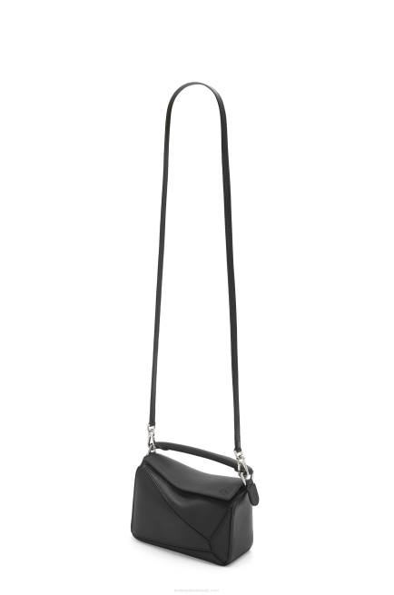 Black Mini Puzzle bag in classic calfskin Loewe 84PR200 Women
