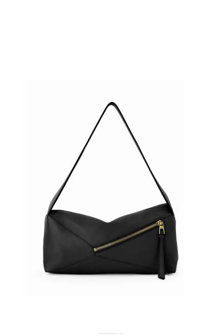 Black Puzzle Hobo bag in nappa calfskin Loewe 84PR513 Women