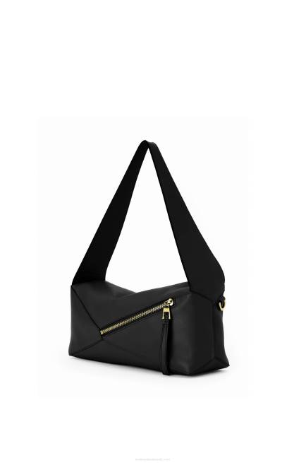 Black Puzzle Hobo bag in nappa calfskin Loewe 84PR513 Women