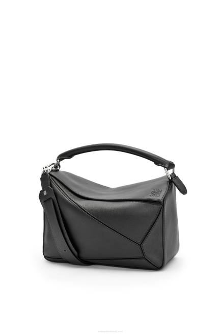 Black Puzzle bag in classic calfskin Loewe 84PR479 Women