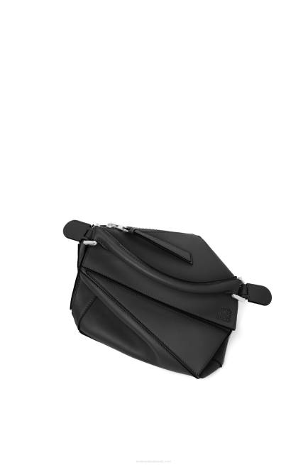 Black Small Puzzle bag in classic calfskin Loewe 84PR478 Women