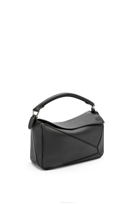 Black Small Puzzle bag in classic calfskin Loewe 84PR478 Women