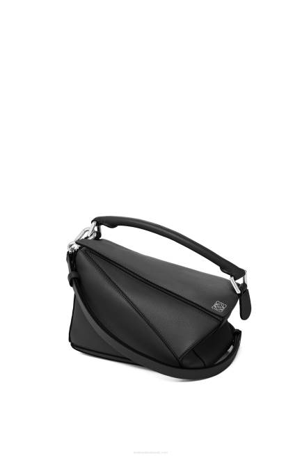 Black Small Puzzle bag in classic calfskin Loewe 84PR478 Women