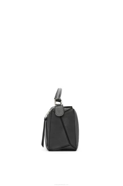 Black Small Puzzle bag in classic calfskin Loewe 84PR478 Women