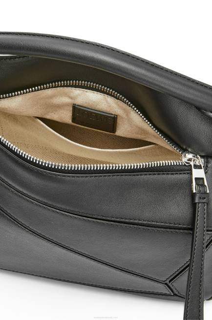 Black Small Puzzle bag in classic calfskin Loewe 84PR478 Women