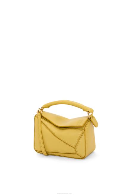 Bright Ochre Mini Puzzle bag in classic calfskin Loewe 84PR201 Women